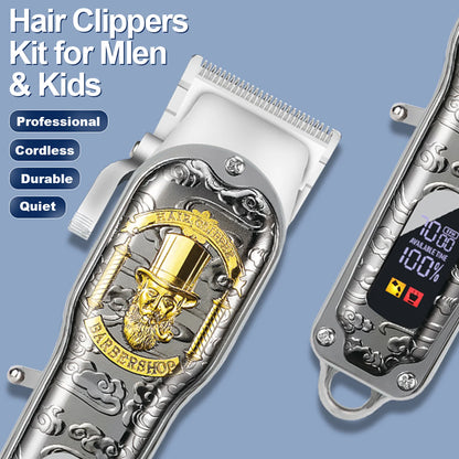 Luxury Hair Clippers kit Barber Cordless LED Display