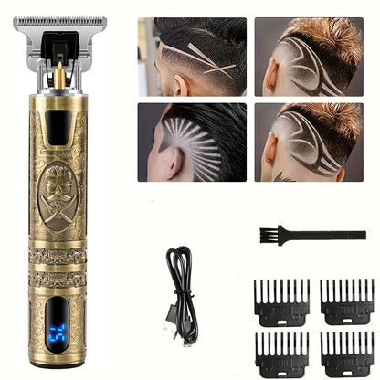 Electric Hair Clipper With LCD Display Oil Head Hair Cutting Machine