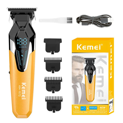 Kemei Rechargeable Hair Cutting Machine for Men Hair Clippers KM1572