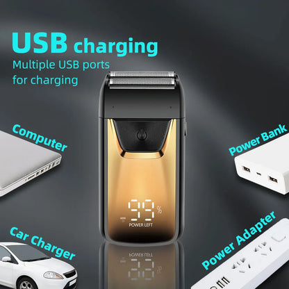 Men's electric reciprocating aluminum foil shaver