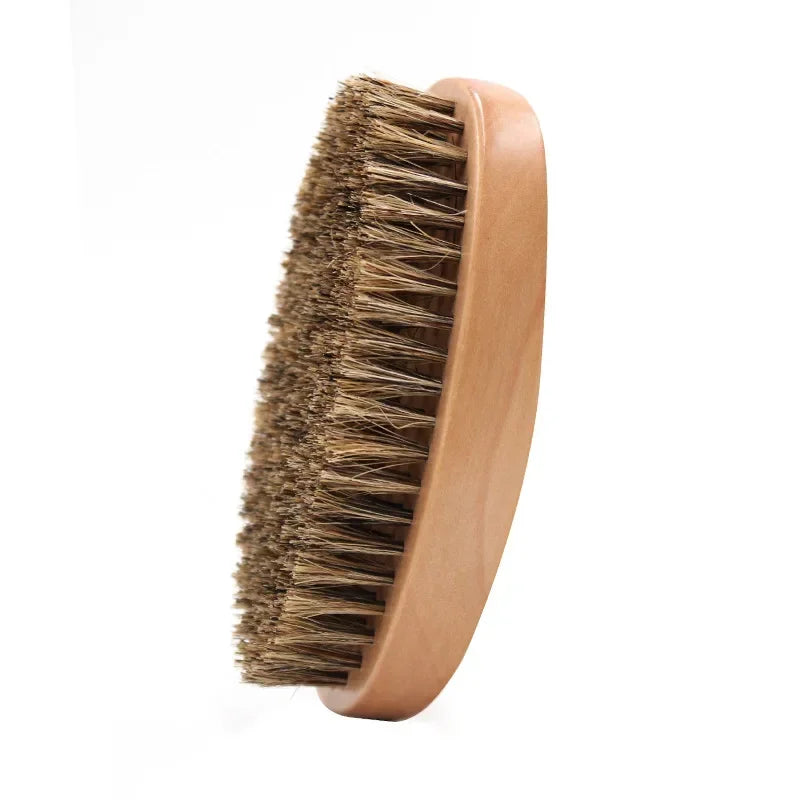 Fur Boar Wild Men Beard Brush Wood Bristle Professional Brush