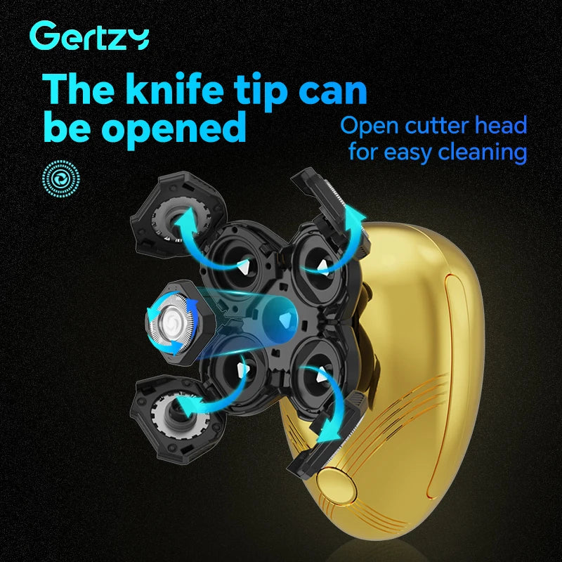 Men's 5-in-1 electric shaver with 5 rotating blades set