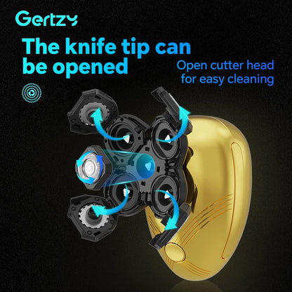 Men's 5-in-1 electric shaver with 5 rotating blades set