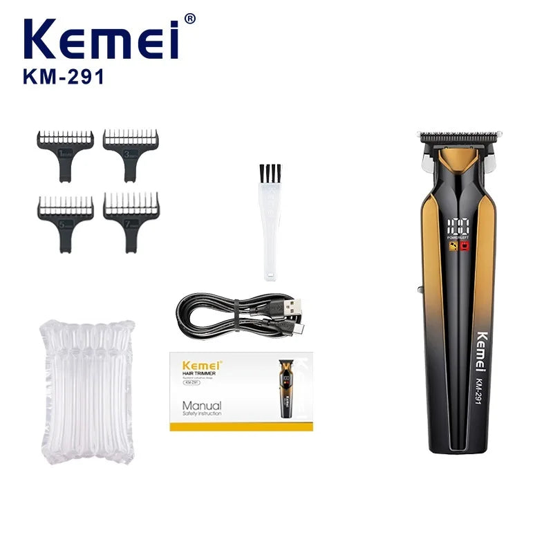 Kemei gradient color digital display hair clippers gift KM-291