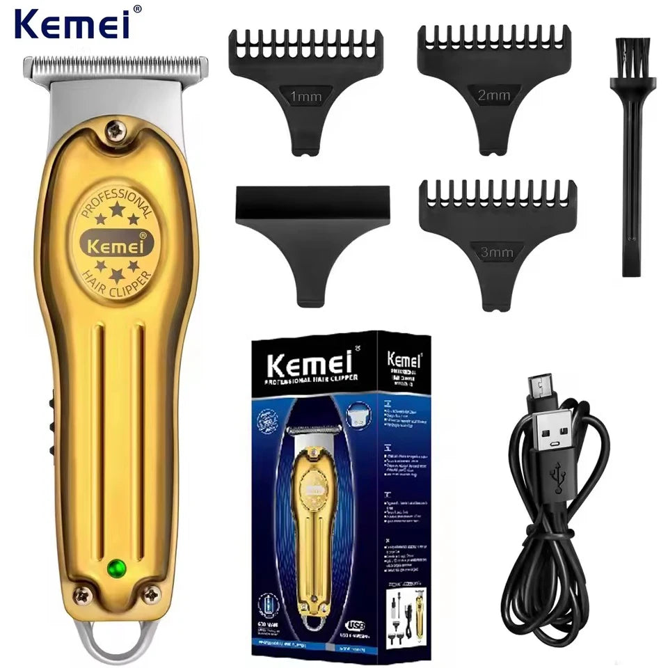 Kemei Electric Gold Silver Color Hair Trimmer Kemei Km-679
