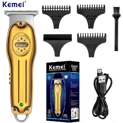 Kemei Electric Gold Silver Color Hair Trimmer Kemei Km-679