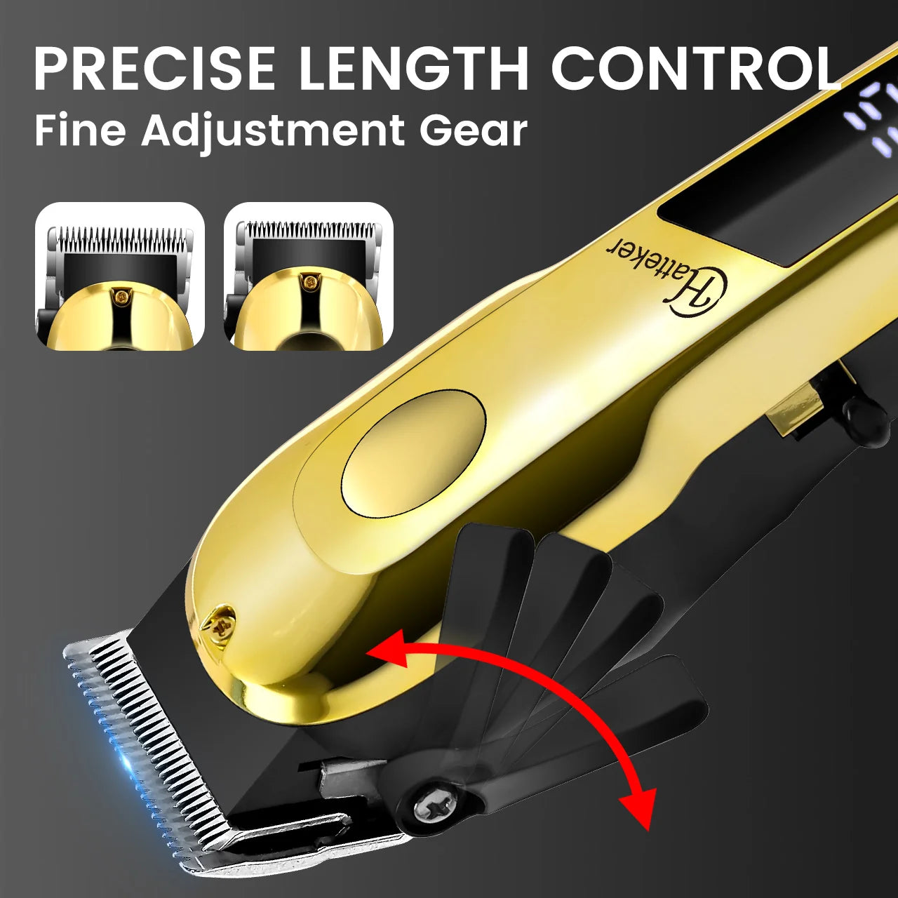HATTEKER professional Hair Clipper Adjustable Blade for Men