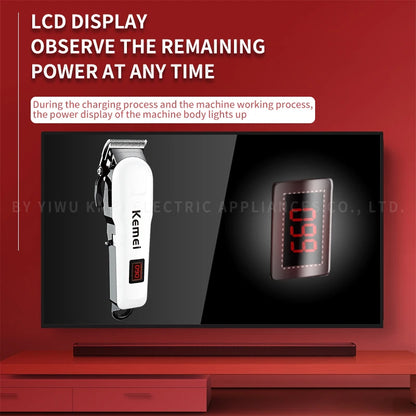 Kemei professional hair clipper adjustable hair trimmer
