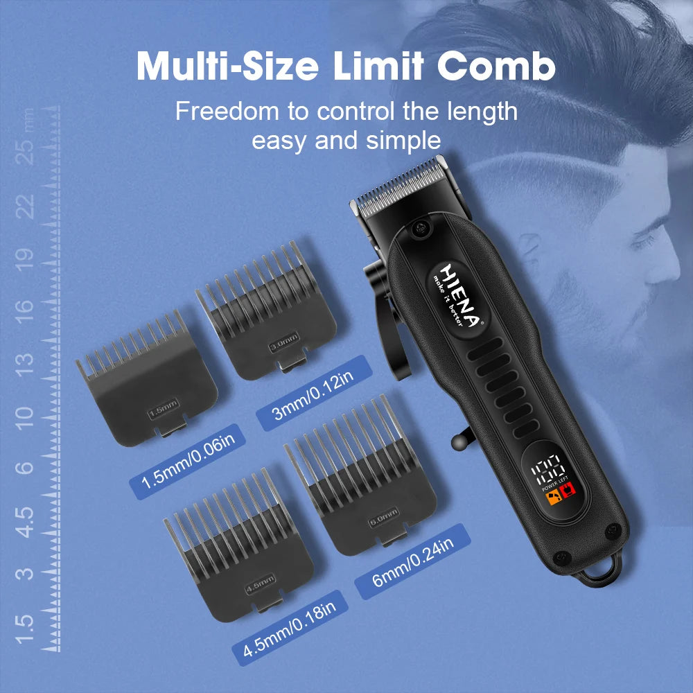 HIENA Hair Clippers 1200mah Powerful Battery Electric hair Trimmer