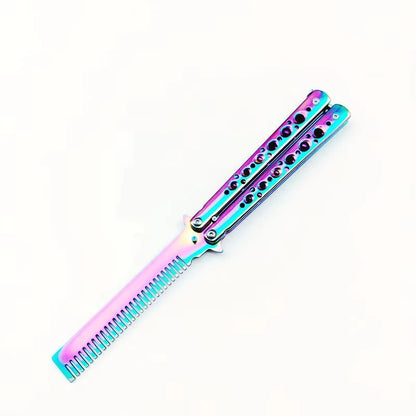 Foldable Comb Stainless Steel Butterfly Comb Beard Moustache