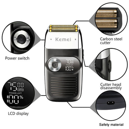Kemei Rechargeable Hair Shaver For Men Electric Shaver