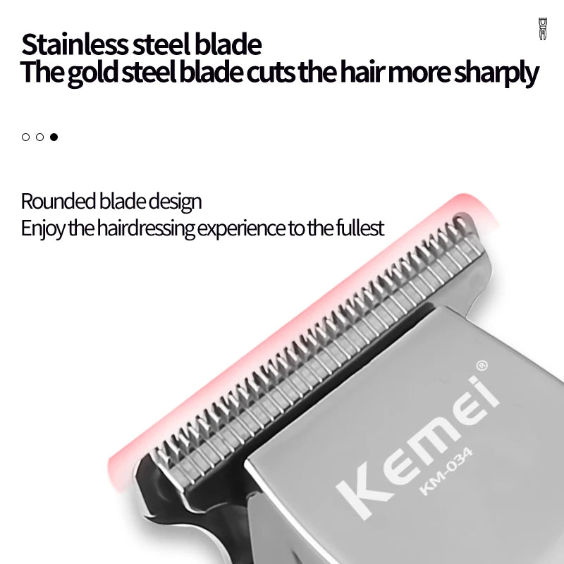 Kemei Professional Hair Trimmer Men's Electric Beard Trimmer KM-034
