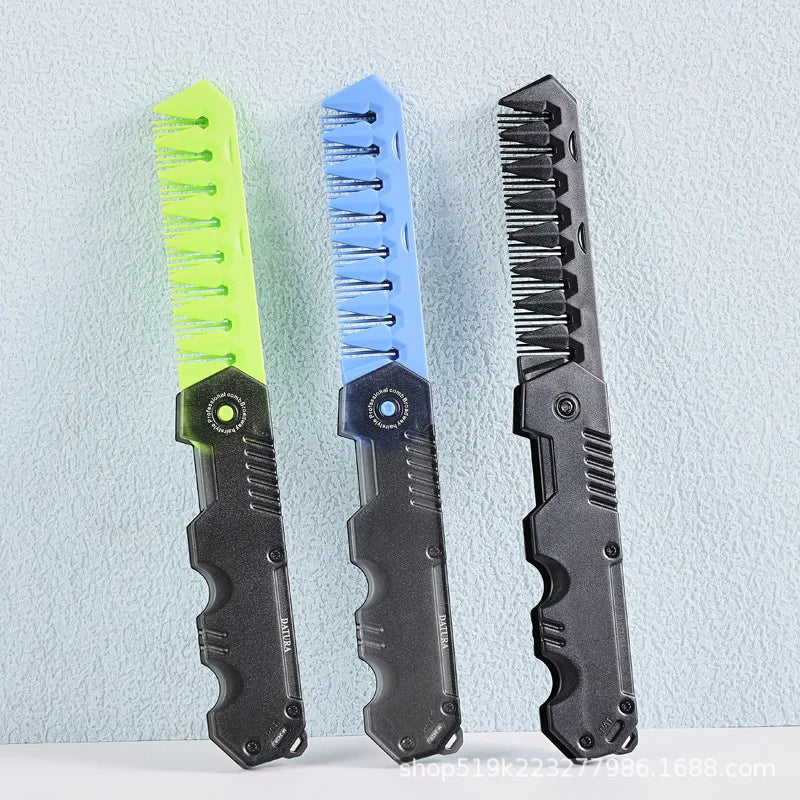 Multifunctional Pocket Folding Combs Plastic Wide Tooth