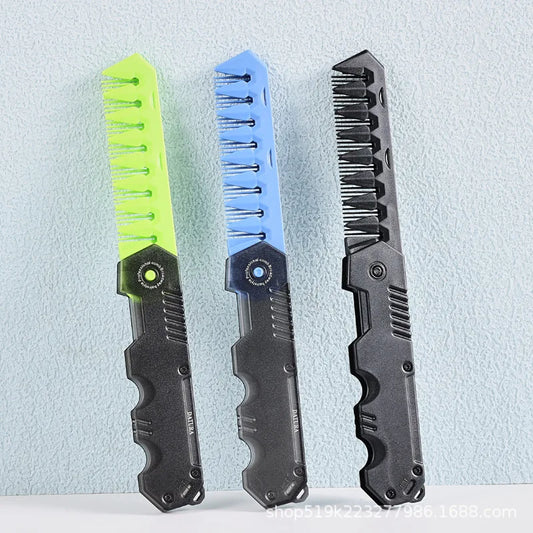 Multifunctional Pocket Folding Combs Plastic Wide Tooth