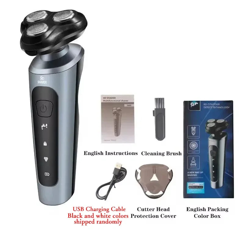 Electric Razor For Men Intelligent Wet Dry Beard Shaving Trimmer