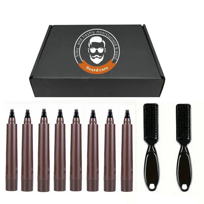 Beard Filling Pen Kit Beard Enhancer Brush Beard Coloring