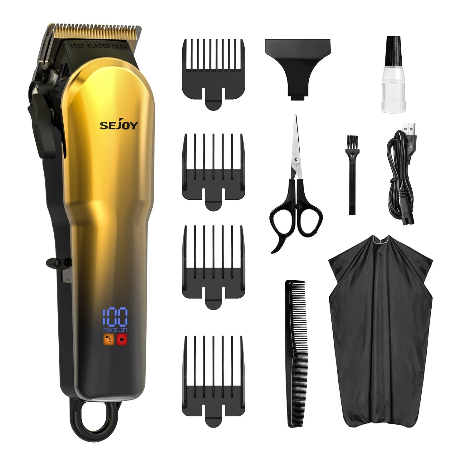 Electric Hair Trimmer 5800RPM Professional Rechargeable Shaver