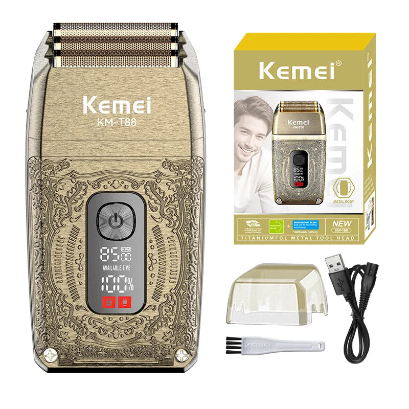 Kemei 8500 RPM Electric Shaver for Men Rechargeable Beard Shaver
