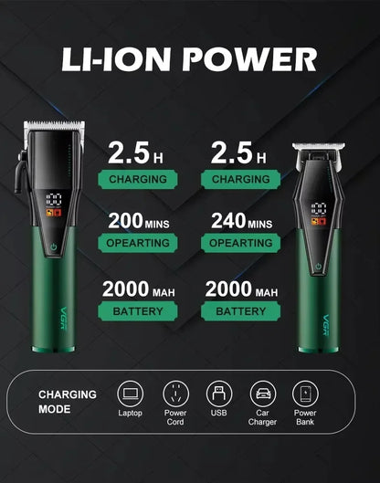 VGR Hair Trimmer Electric Barber Clippers Cordless V-677