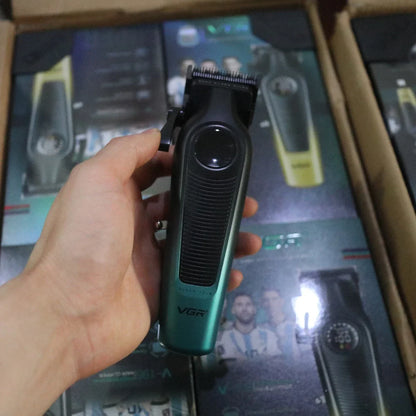 VGR 196 Professional Hair Clipper DLC Blade LED Display