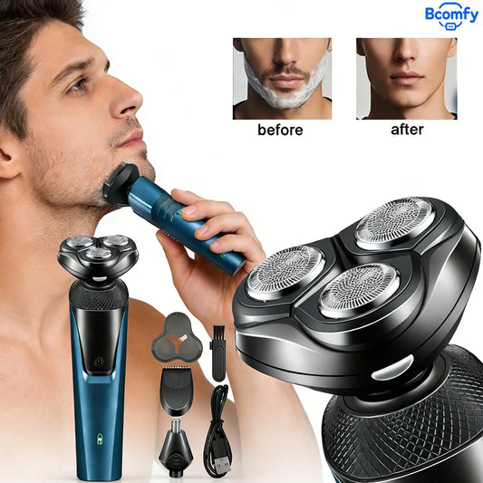 Electrical Rotary Shaver for Men Rechargeable Washable Beard Shaver