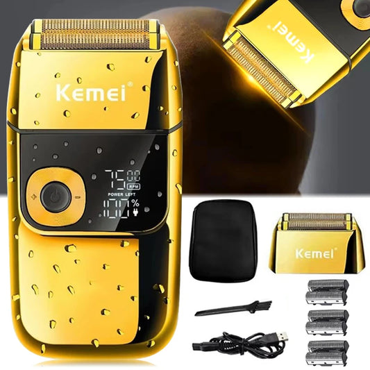 Kemei 2in1 Electric Shaver Men Electric Razor Rechargeable Beard Shaver