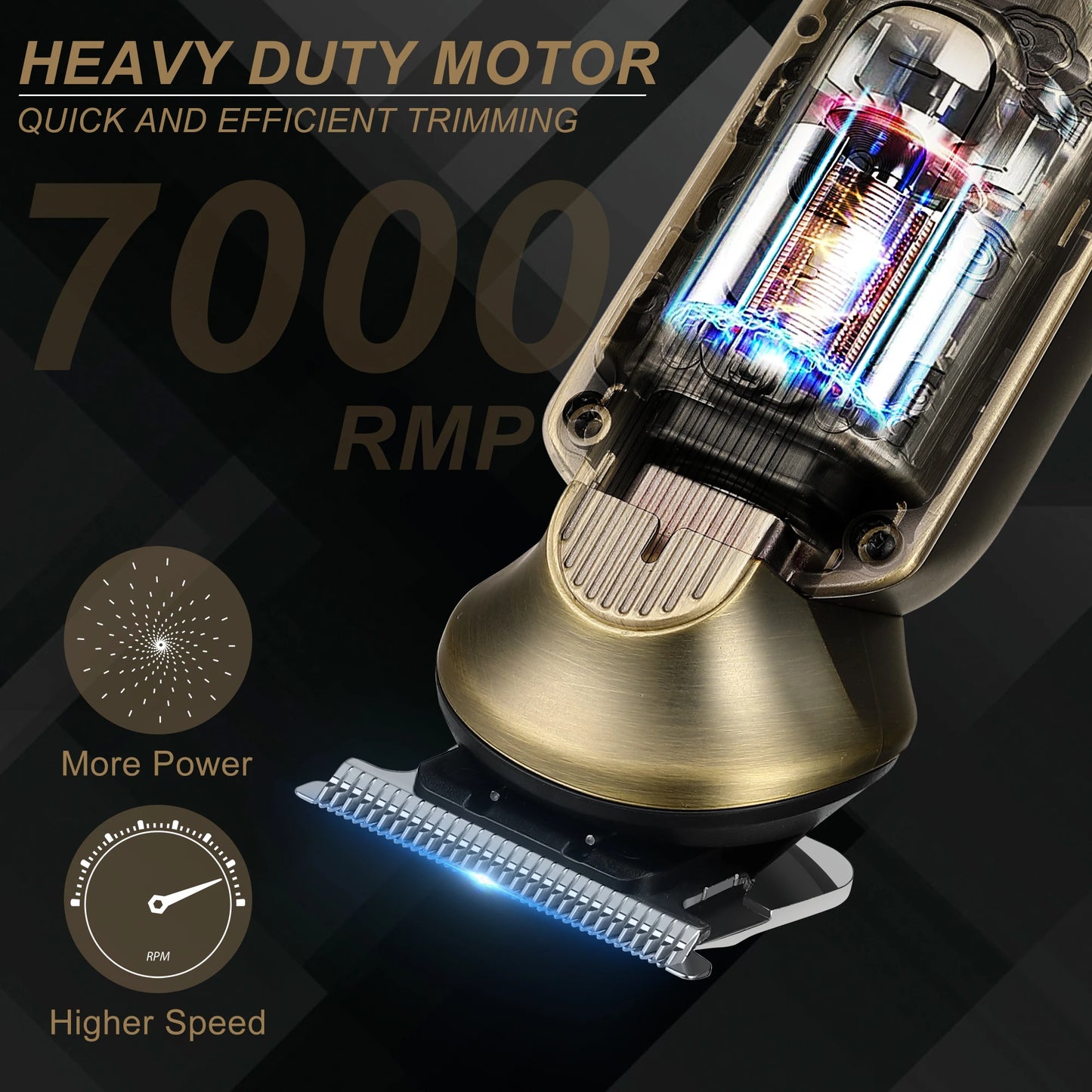 2PC Professional Hair Cutting Machine Cordless Beard Trimmer