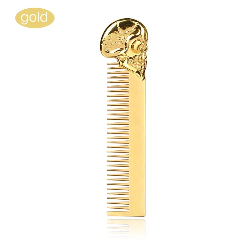 Professional Styling Metal Stainless Steel Men Beard Comb