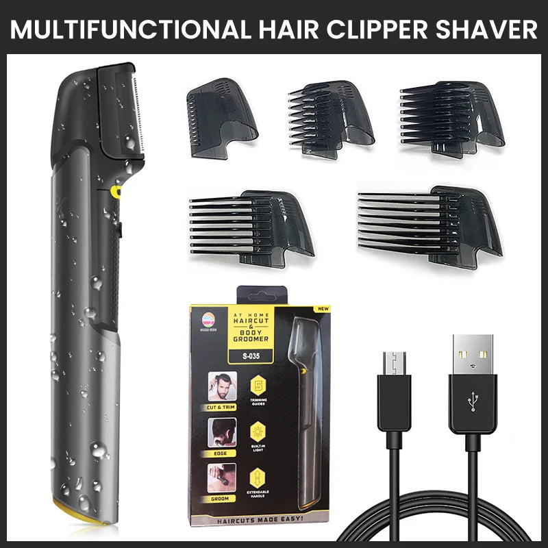 Men's Household Hair Clipper 5 in 1 Multifunctional Shaver Trimmer