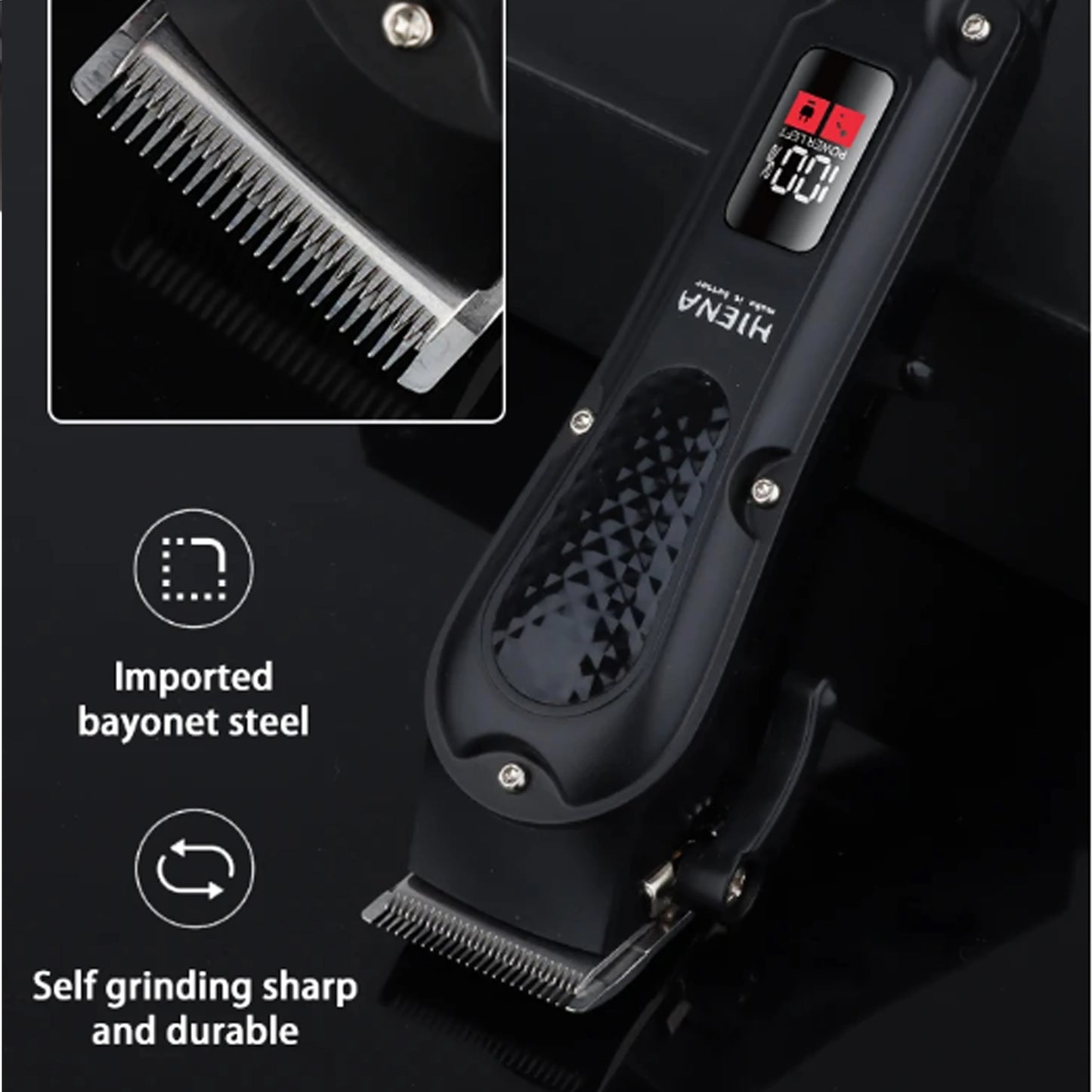 hiena Hair Clipper Barber Professional Cordless Trimmer HYN-212