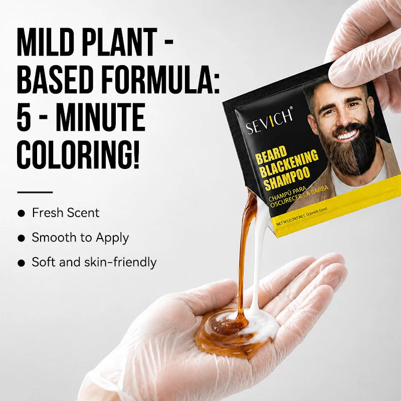 Instant Hair Dye Black Beard Shampoo Beard Paint