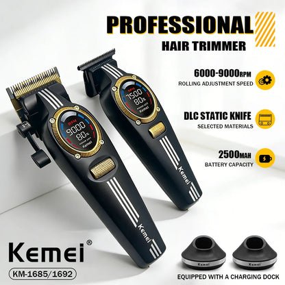 Kemei Trimmer Professional Rechargeable Clippers KM-1685 KM-1692