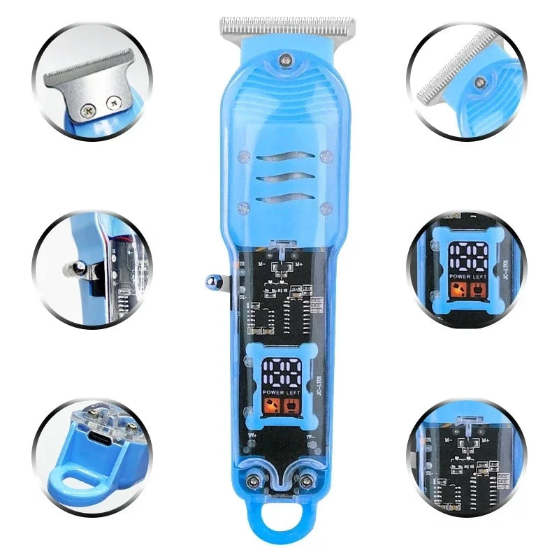 Professional Hair Clippers Rechargeable Hair Clipper Transparent