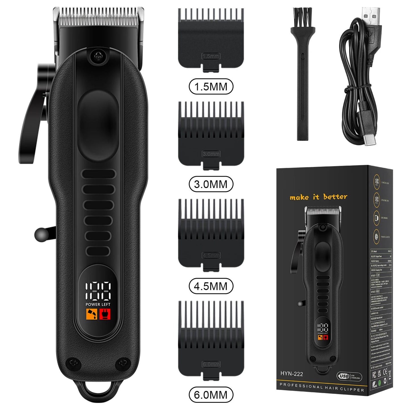 Professional Men Electric Hair Clipper Barber Finish Cutting Machine