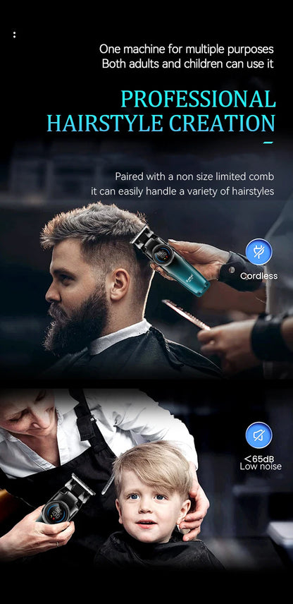Kemei 1740 Barber Fade Hair Clippers Professional Cordless Trimmer