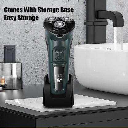 LCD Dislay Waterproof Electric Shaver For Men