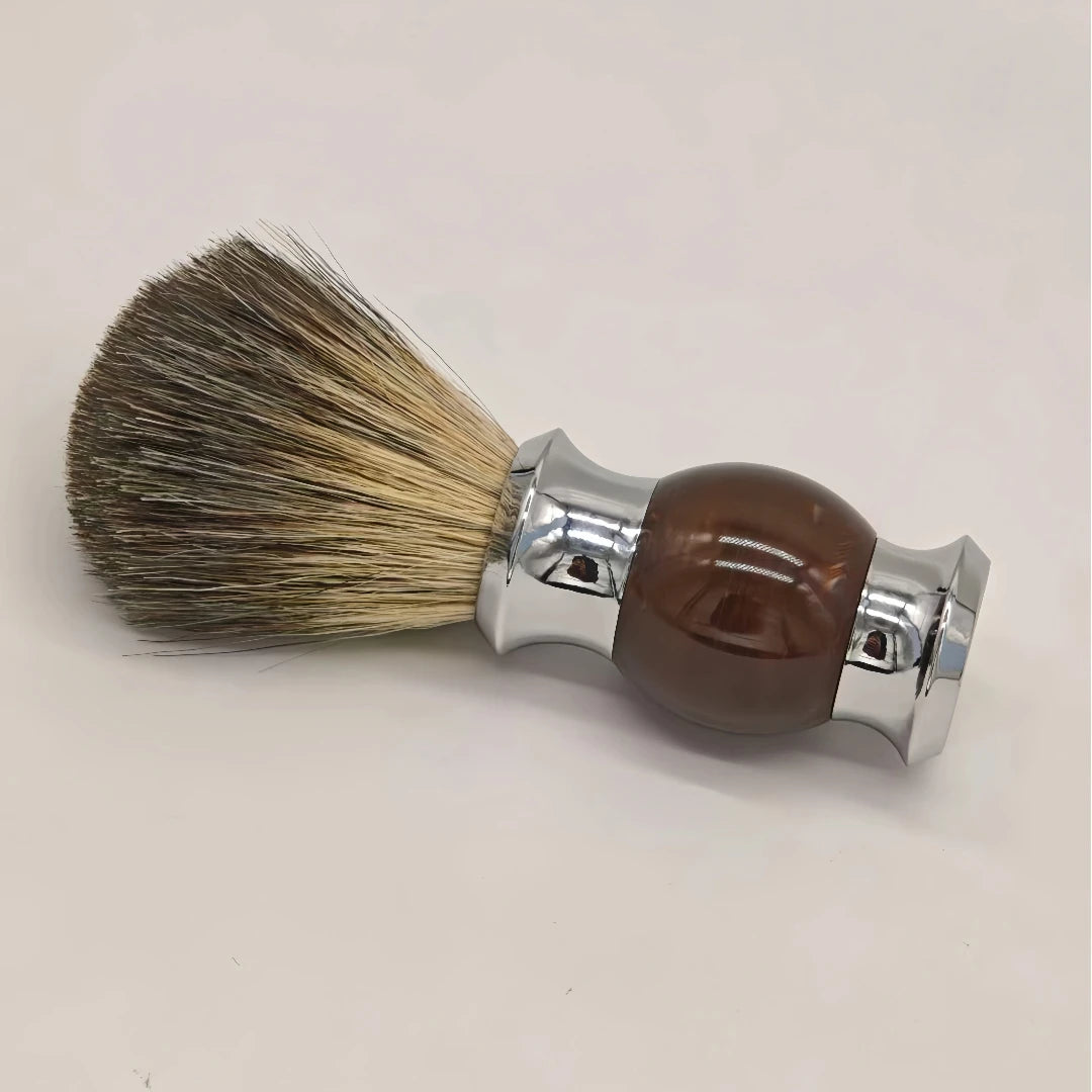 Premium Badger Hair Shaving Brush with Sleek Fine Resin