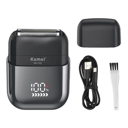 KEMEI km-t82 Usb Reciprocating Electric Shaver Washable Digital Display