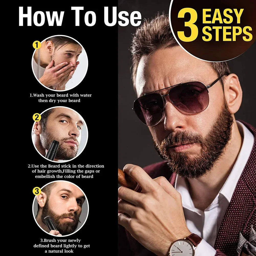 Men Beard Filling Stamp Beard Pencil Filler Waterproof