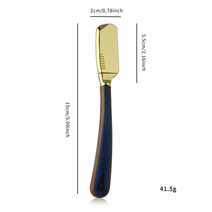New Color Wood Handle Baber Straight Razor For Men