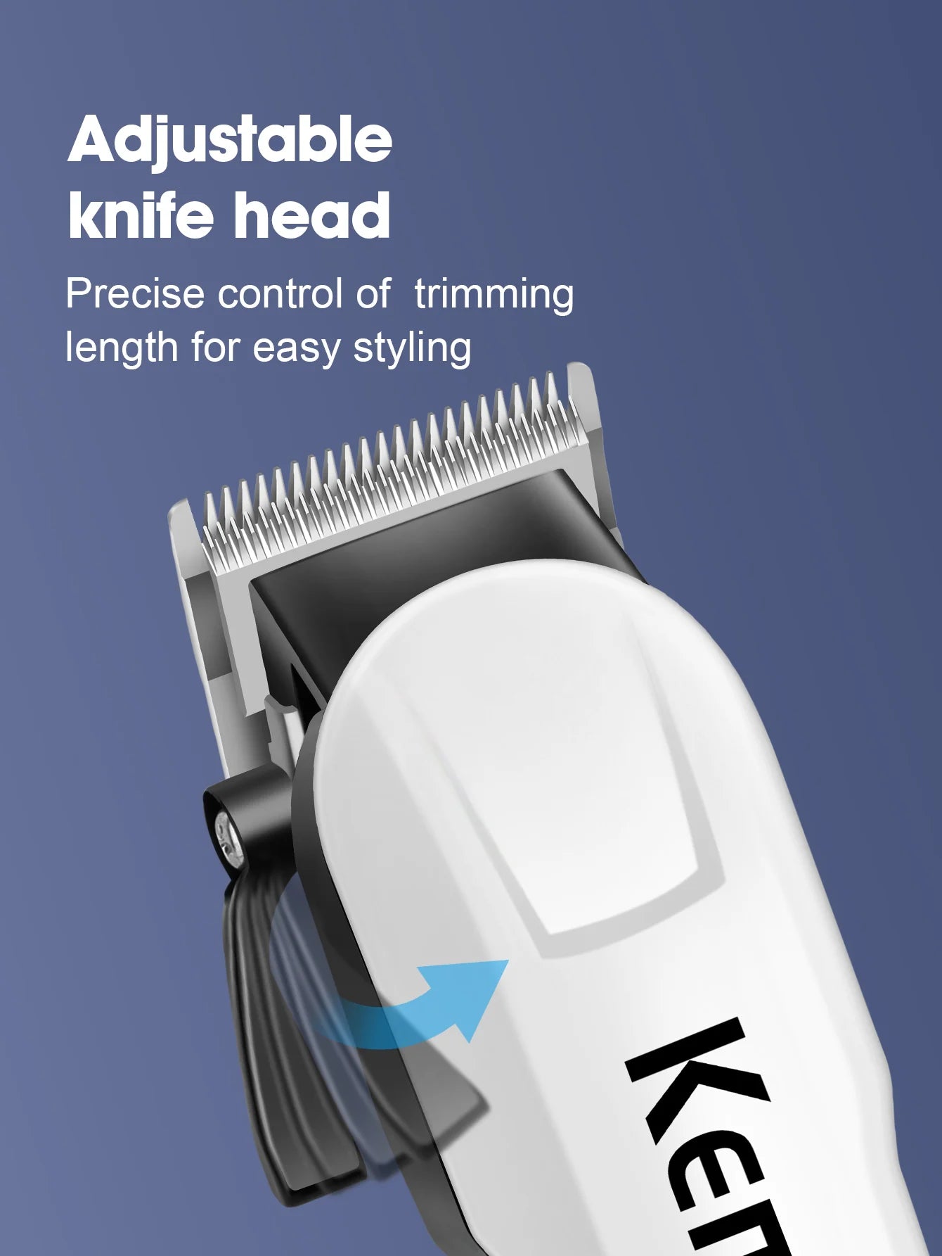 Kemei-809A Professional Hair Trimmer Adjustable Electric Clipper