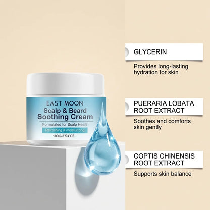 Men's scalp and beard cream with multiple plant extracts