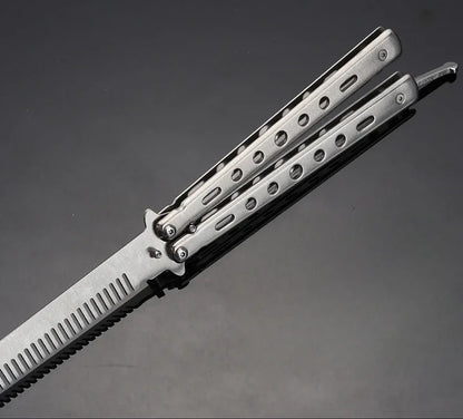 Foldable Comb Stainless Steel Butterfly Knife Comb