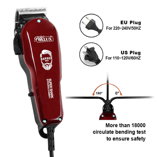WALUX Professional AC220-240V Hair Clipper 10W Powerful Trimmer