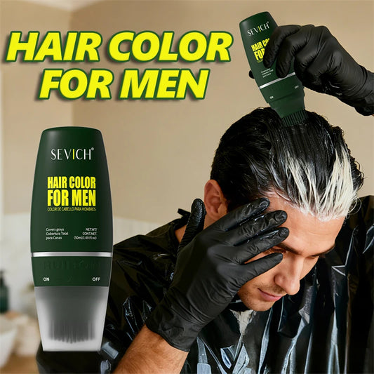 Black Hair Coloring Cream With Comb 50ml Hair Dye Shampoo