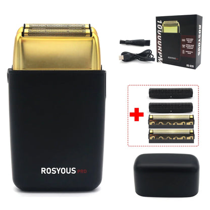 ROSYOUS RS-620 10000RPM Double Foil Shaver Barber Clipper