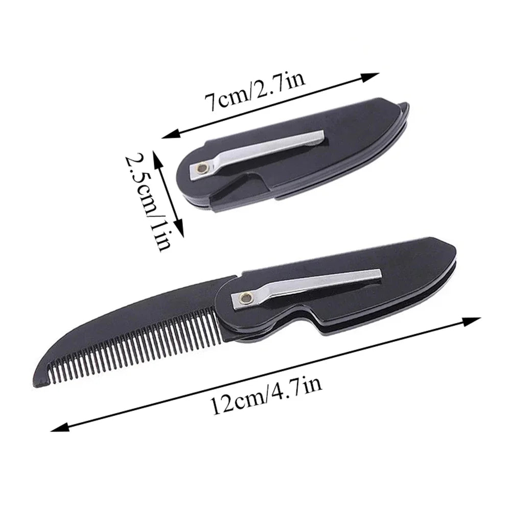 50/100pcs Portable Folding Beard Comb for Men Pocket-Sized