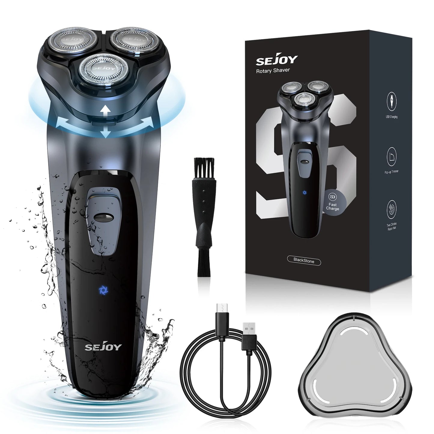 Sejoy Electric Razor for Men Waterproof Rechargeable Electric Shavers