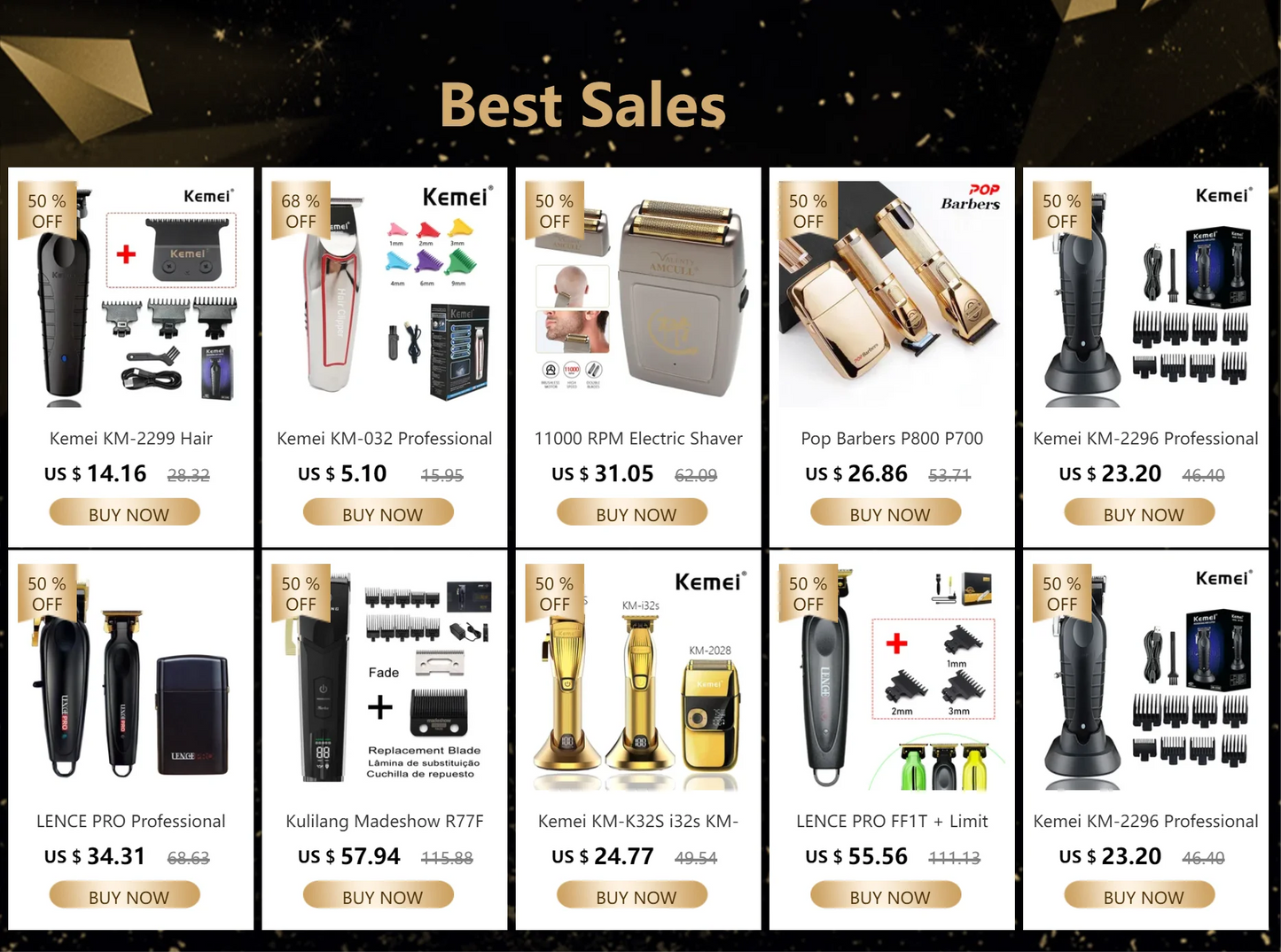 Kemei KM-253 Professional Hair Clipper USB Charging Hair Cutting