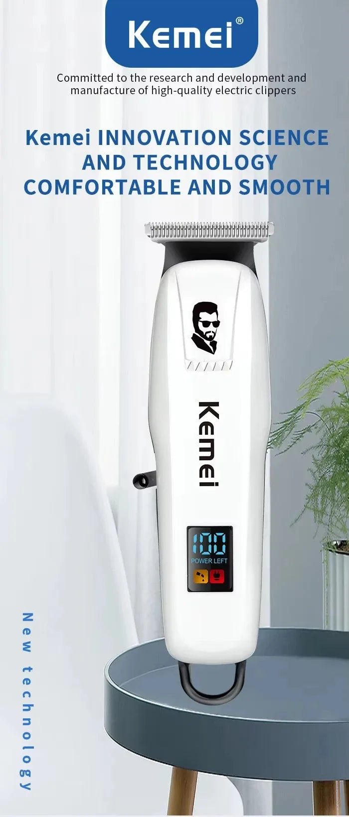 Kemei KM-PG809A KM-PG232 LCD USB Charging Hair Clipper